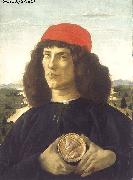 Portrait of an Unknown Personage with the Medal of Cosimo il Vecchio  fdgd, BOTTICELLI, Sandro